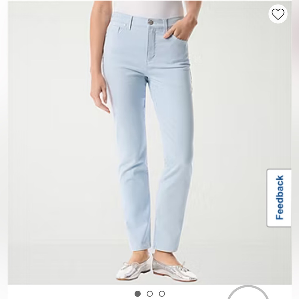 NWT Amanda Womens High Rise Stretch Fabric Slim Fit Tapered Leg Jean
